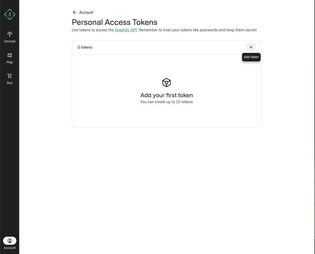 How to create a personal access token for the GraphQL API